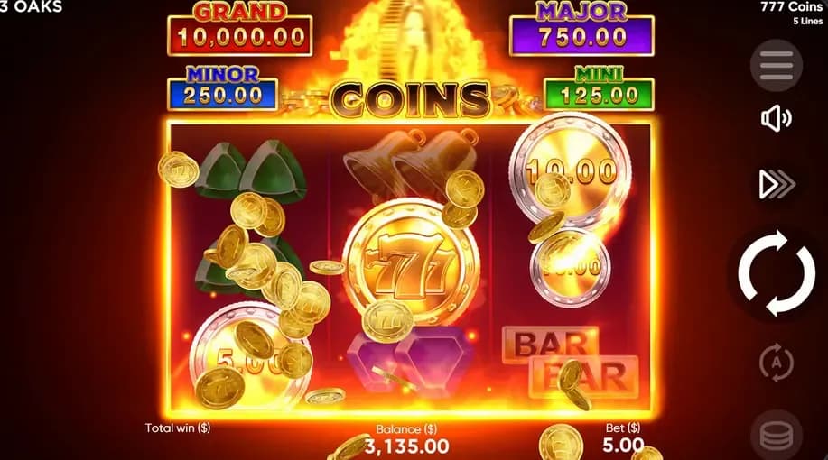 777 Coins Interface