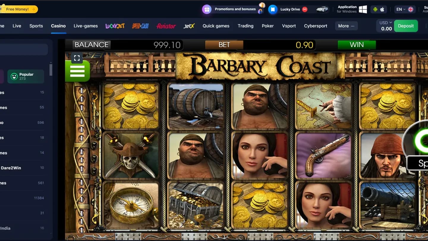 Barbary Coast at 1win