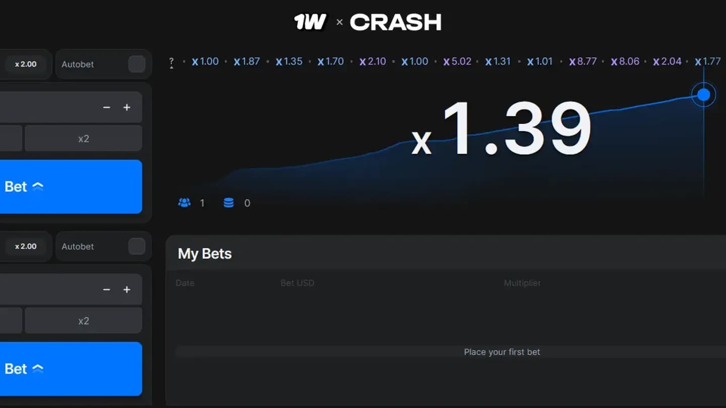 1Win Crash Gameplay
