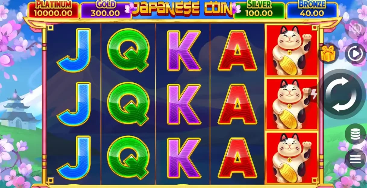 Japanese Coin Hold The Spin Interface