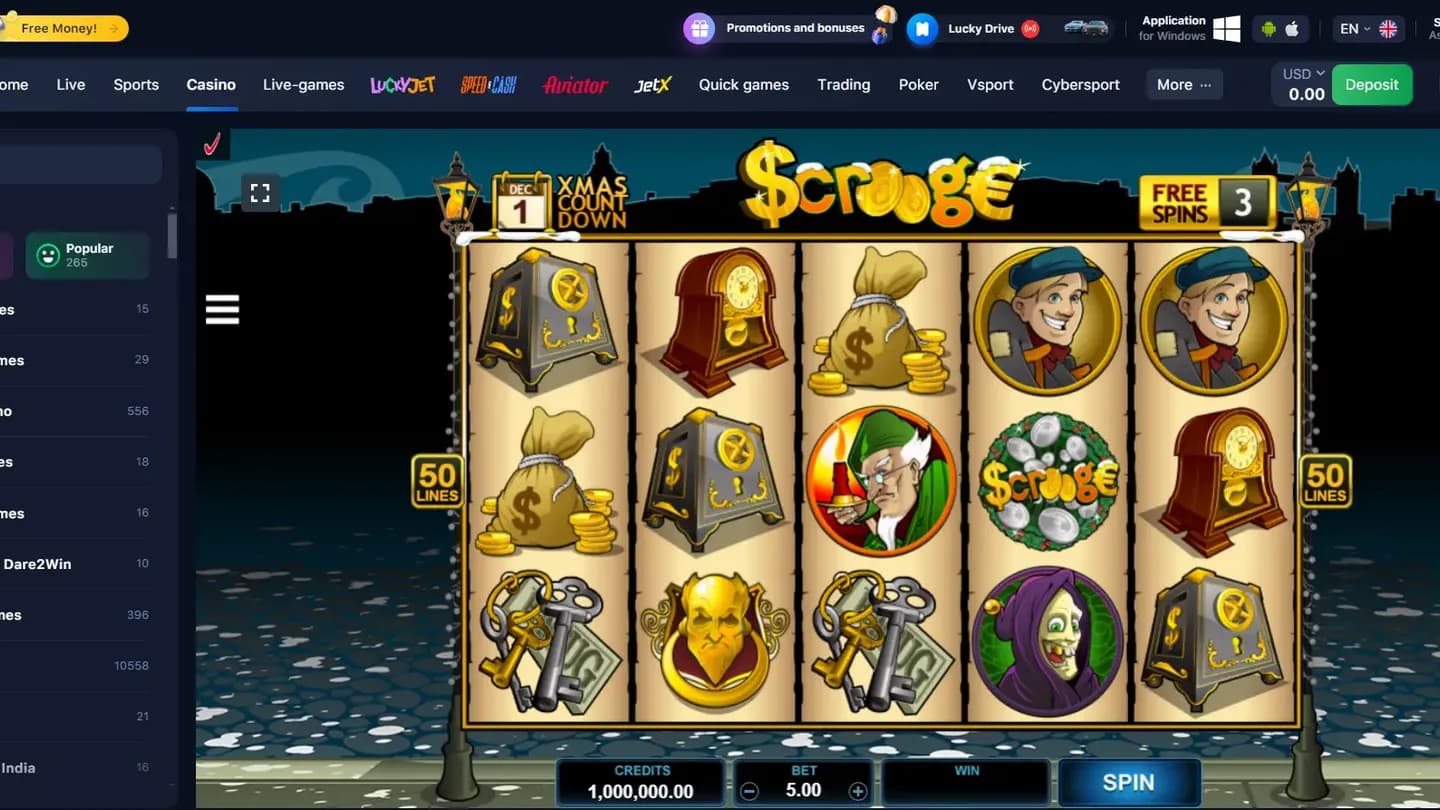 Scrooge 1win